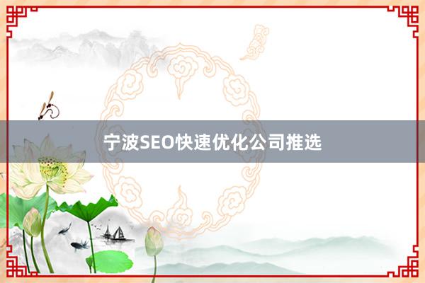 宁波SEO快速优化公司推选